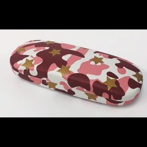 Pink Camo Hard Shell Glasses Case Holder w/ Cloth